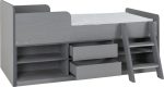 Low Sleeper Bed in GREY