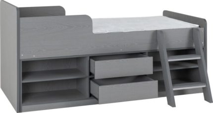 Low Sleeper Bed in GREY