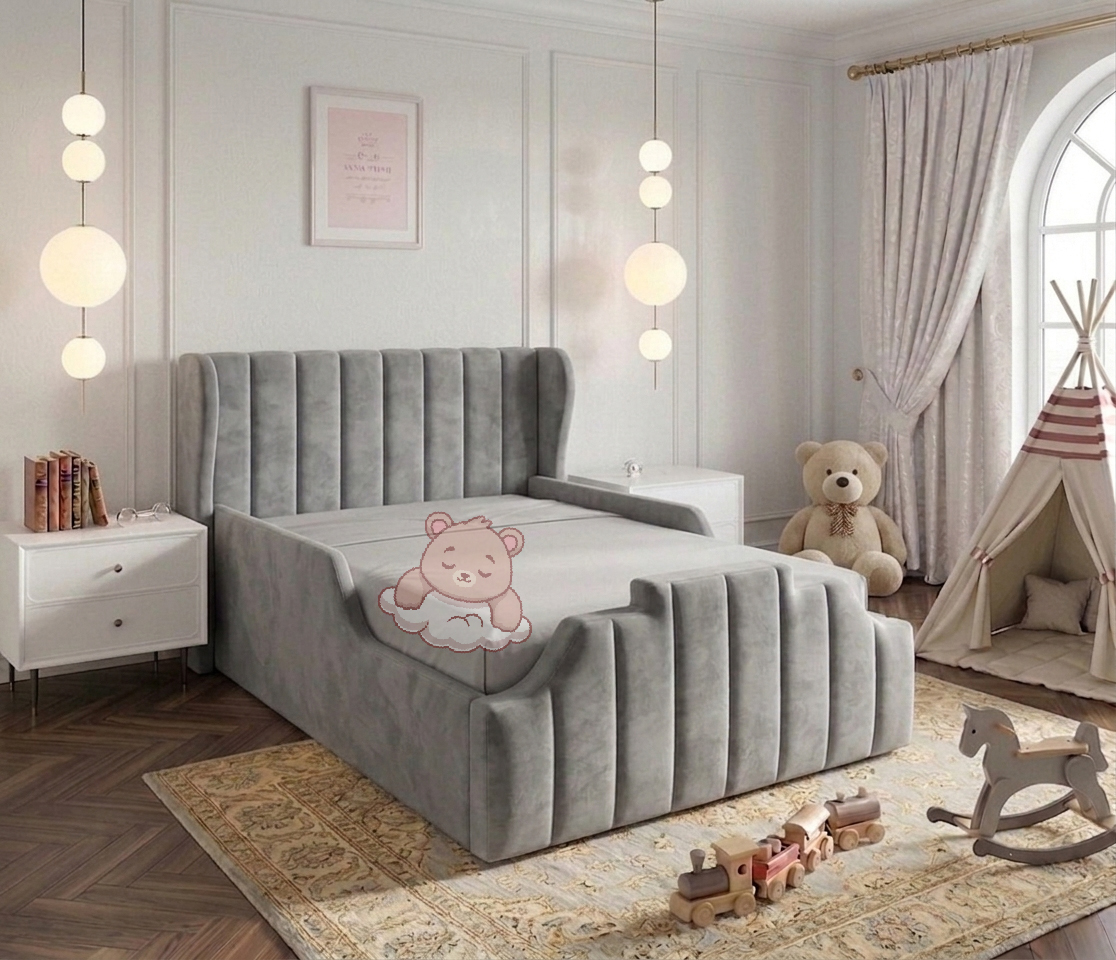 chelsea-round-wing.jpg Henley Wing Kids Bed Frame With Safety Side Rails - Image 1