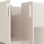 Jupiter High Sleeper Bed With Study Desk and Storage- White/Grey - Image 4